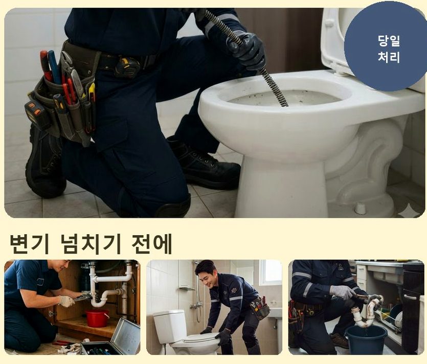 서울 구로구 가리봉동 하수구 냄새 원인 진단 현장 작업 사진 - 배관해결사