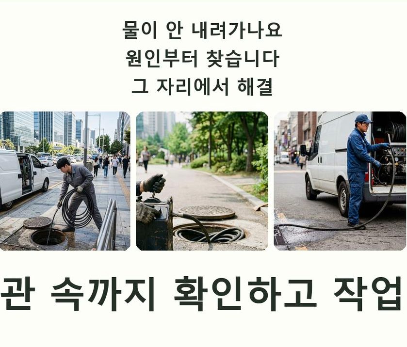 서울 강서구 가양동 베란다 배수구막힘 가격 안내 현장 작업 사진 - 배관해결사