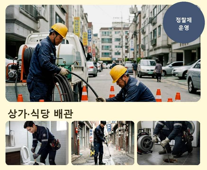서울 강서구 가양동 세탁기 배수구막힘 비용 현장 작업 사진 - 배관해결사