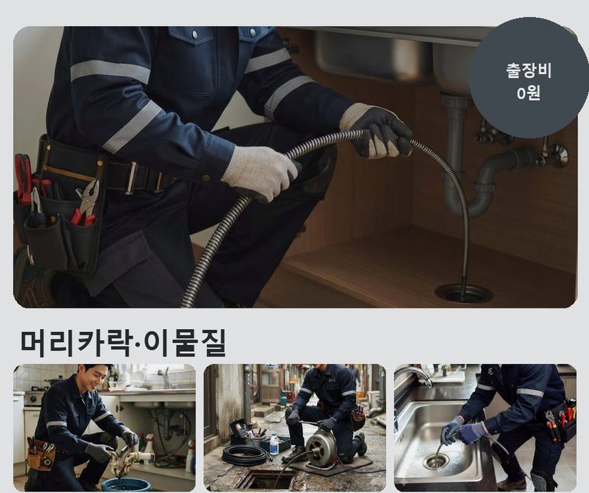 서울 강서구 가양동 하수구 냄새 가격 안내 현장 작업 사진 - 배관해결사