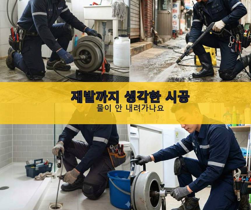 과천시 갈현동 세면대막힘 가격 안내 현장 작업 사진 - 배관해결사