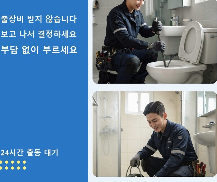 양평군 강상면교평리 하수구 냄새 비용 현장 작업 사진 - 배관해결사