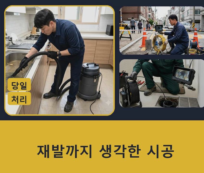 양평군 개군면계전리 고압세척 업체 현장 작업 사진 - 배관해결사