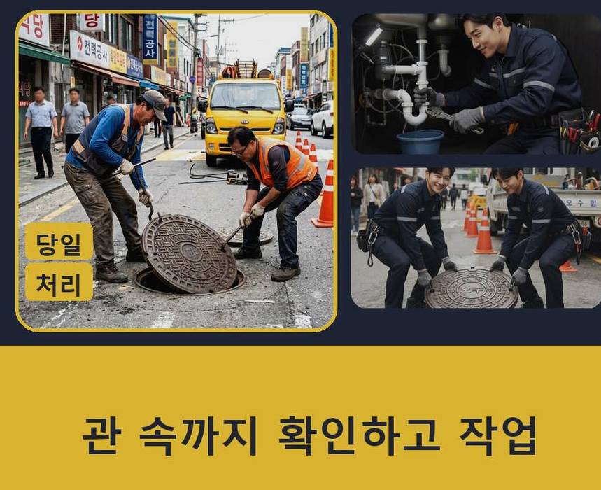 양평군 개군면계전리 베란다 배수구막힘 긴급출동 현장 작업 사진 - 배관해결사