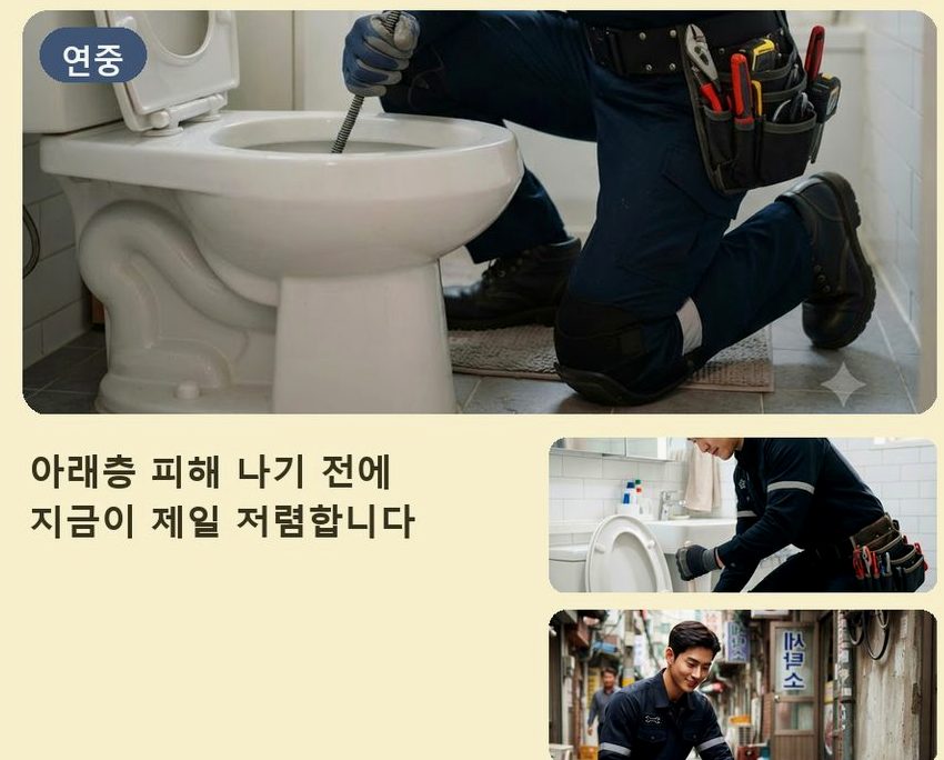 양평군 개군면계전리 주방 하수구막힘 전문 업체 현장 작업 사진 - 배관해결사