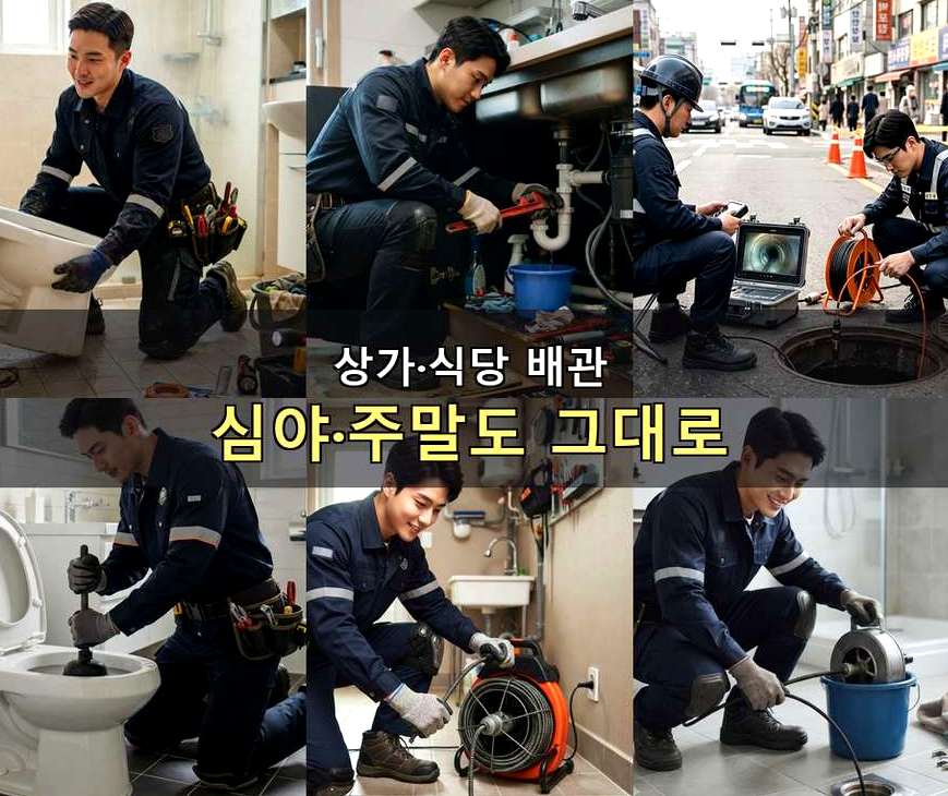 양평군 개군면계전리 하수구 역류 업체 현장 작업 사진 - 배관해결사