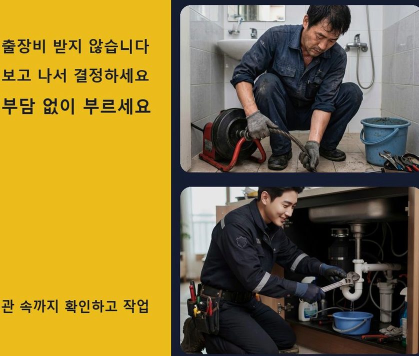 서울 구로구 개봉동 오수관막힘 24시 출동 현장 작업 사진 - 배관해결사