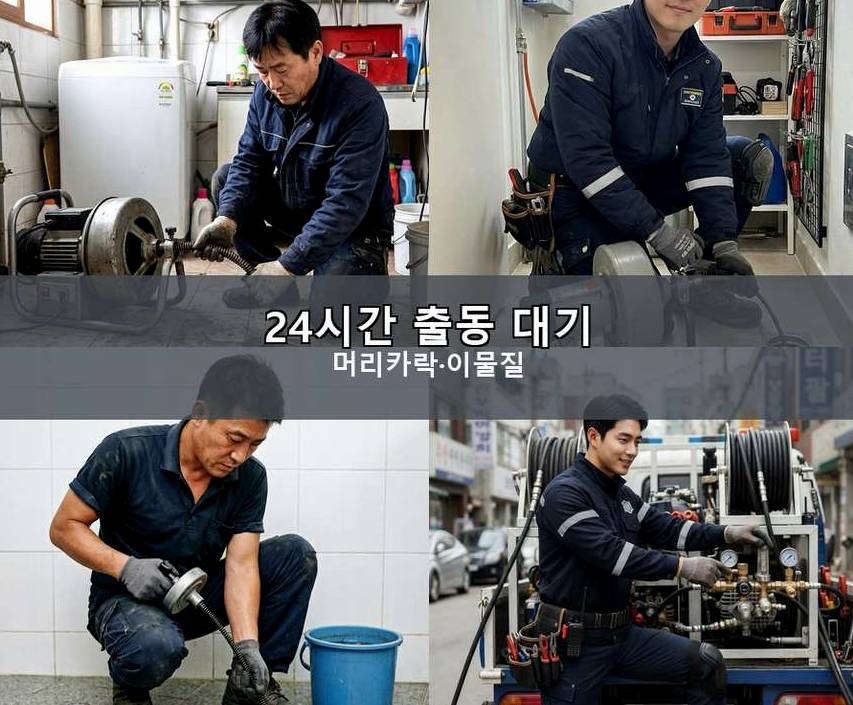 서울 강서구 개화동 배관청소 원인 진단 현장 작업 사진 - 배관해결사