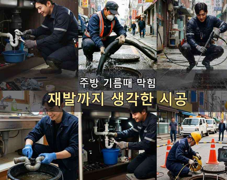 서울 강서구 개화동 정화조막힘 긴급출동 현장 작업 사진 - 배관해결사