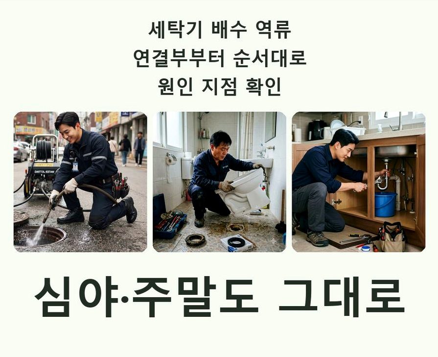성남시수정구 고등동 화장실 하수구막힘 야간 출동 현장 작업 사진 - 배관해결사