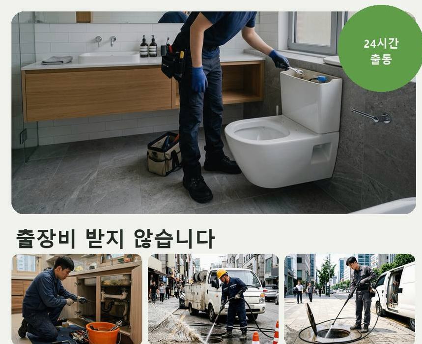 양주시 고암동 세면대막힘 당일 처리 현장 작업 사진 - 배관해결사