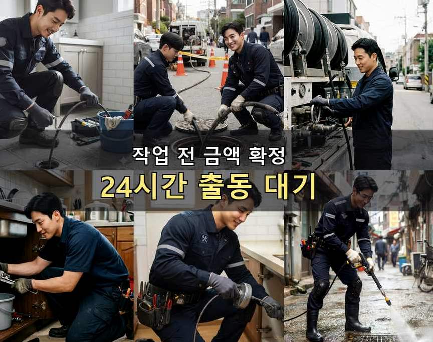 양주시 고읍동 세면대막힘 가격 안내 현장 작업 사진 - 배관해결사