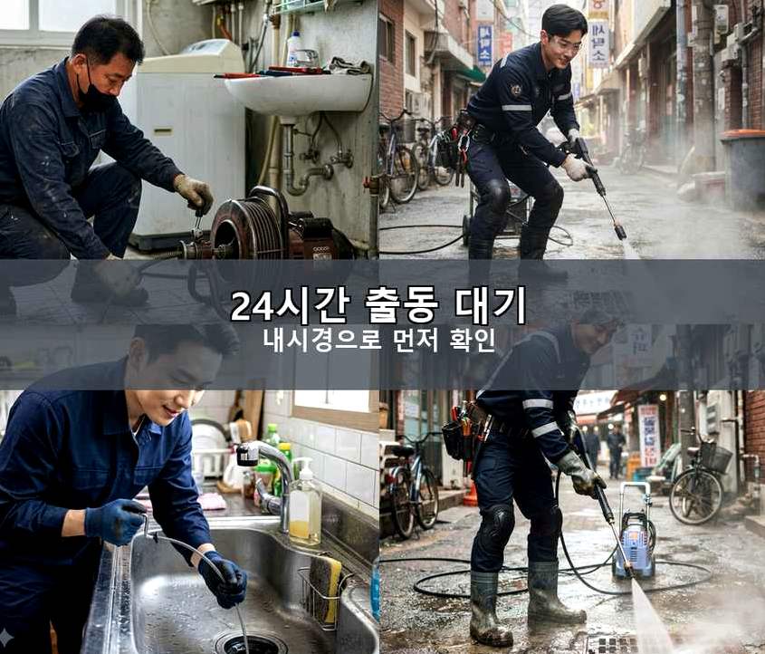 양주시 고읍동 하수구 역류 빠른 해결 현장 작업 사진 - 배관해결사