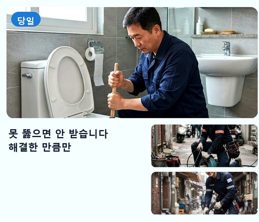 서울 구로구 오류동 오수관막힘 고압세척·관통 작업 모습
