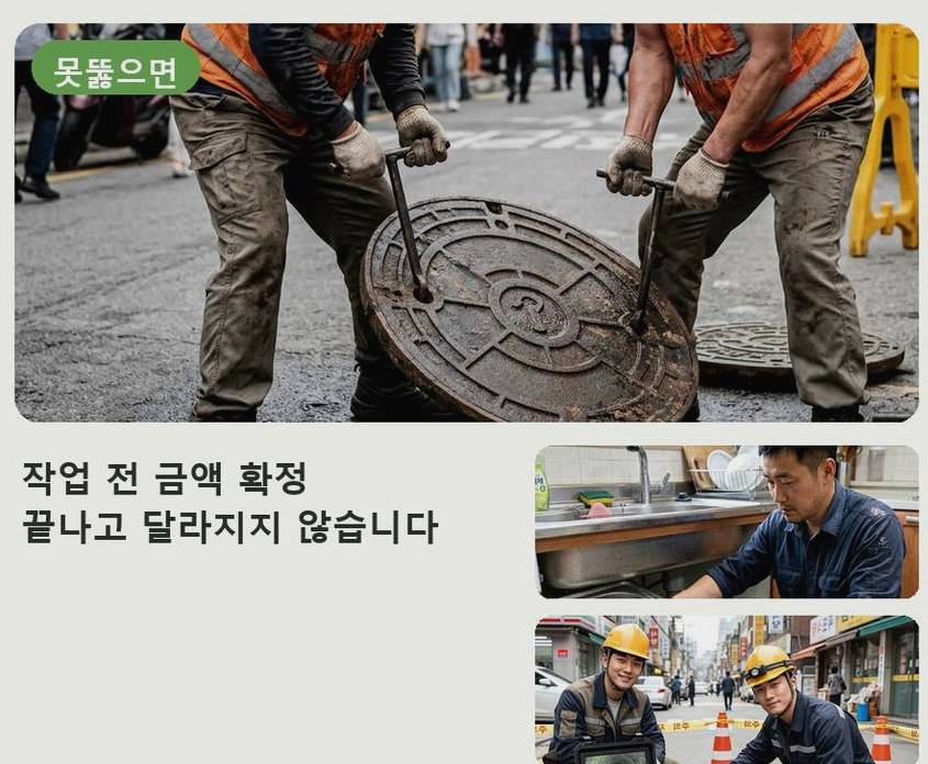 안성시 공도읍건천리 변기막힘 원인 진단 현장 작업 사진 - 배관해결사