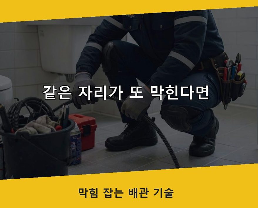 과천시 관문동 변기막힘 고압세척·관통 작업 모습