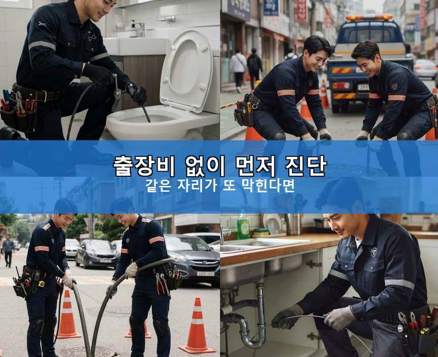 과천시 과천동 화장실 하수구막힘 전문 업체 현장 작업 사진 - 배관해결사