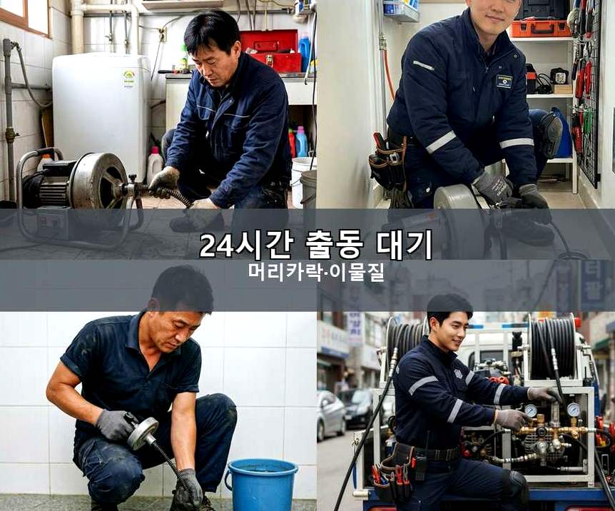 서울 강서구 과해동 배관청소 비용 현장 작업 사진 - 배관해결사