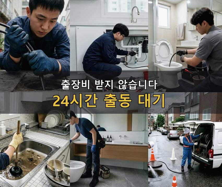 서울 강서구 과해동 배수구막힘 비용 현장 작업 사진 - 배관해결사