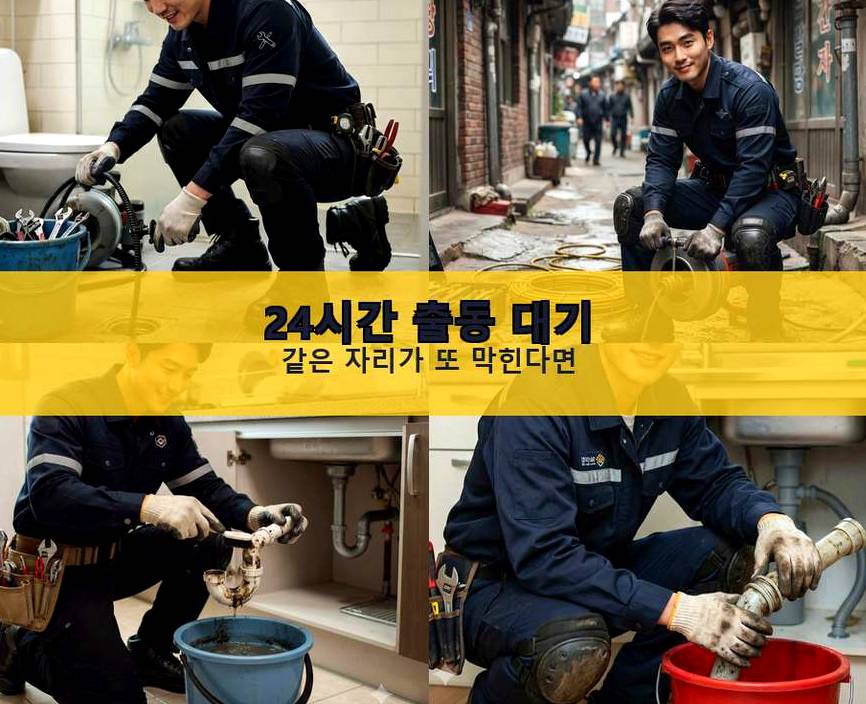 서울 강서구 과해동 하수구막힘 고압세척·관통 작업 모습