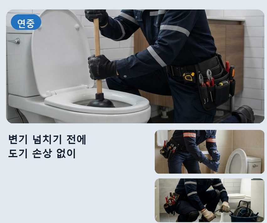 서울 강서구 과해동 오수관막힘 야간 출동 현장 작업 사진 - 배관해결사