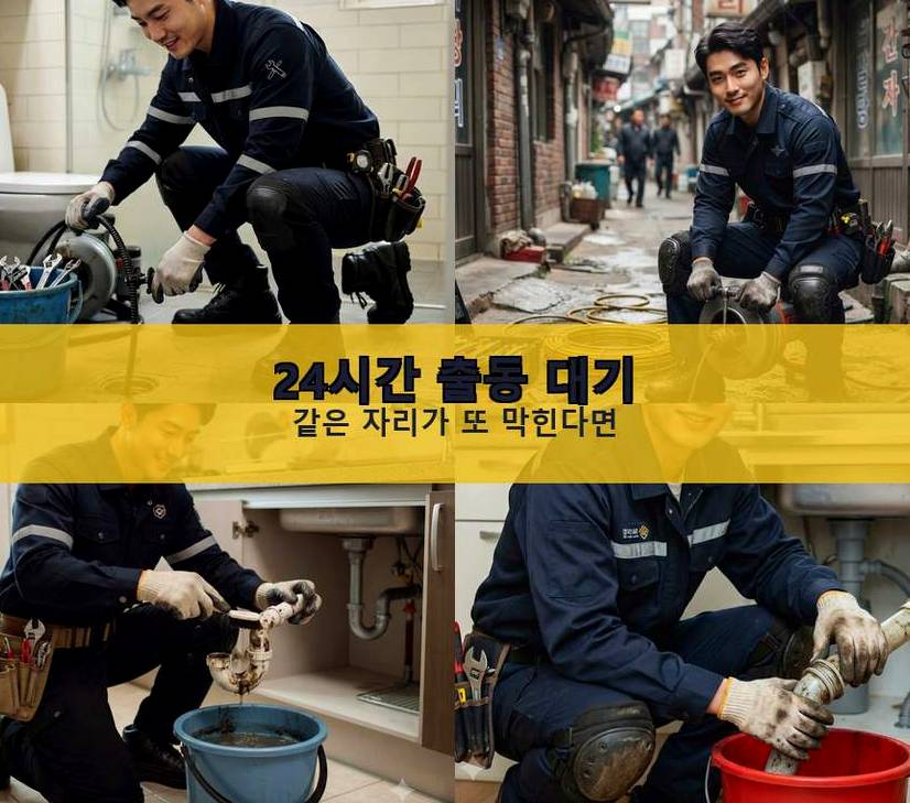 양주시 광사동 배관청소 긴급출동 현장 작업 사진 - 배관해결사