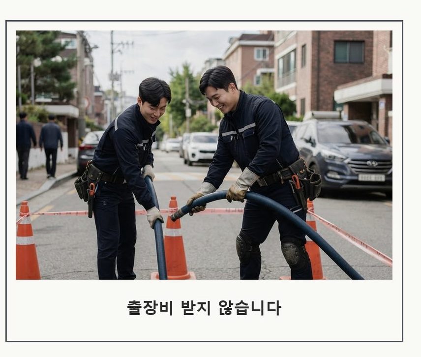양주시 광사동 오수관막힘 전문 업체 현장 작업 사진 - 배관해결사