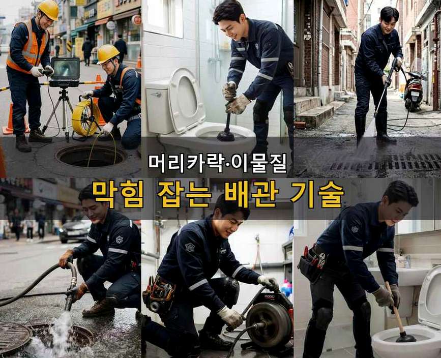 양주시 광적면가납리 변기막힘 뚫음 현장 작업 사진 - 배관해결사