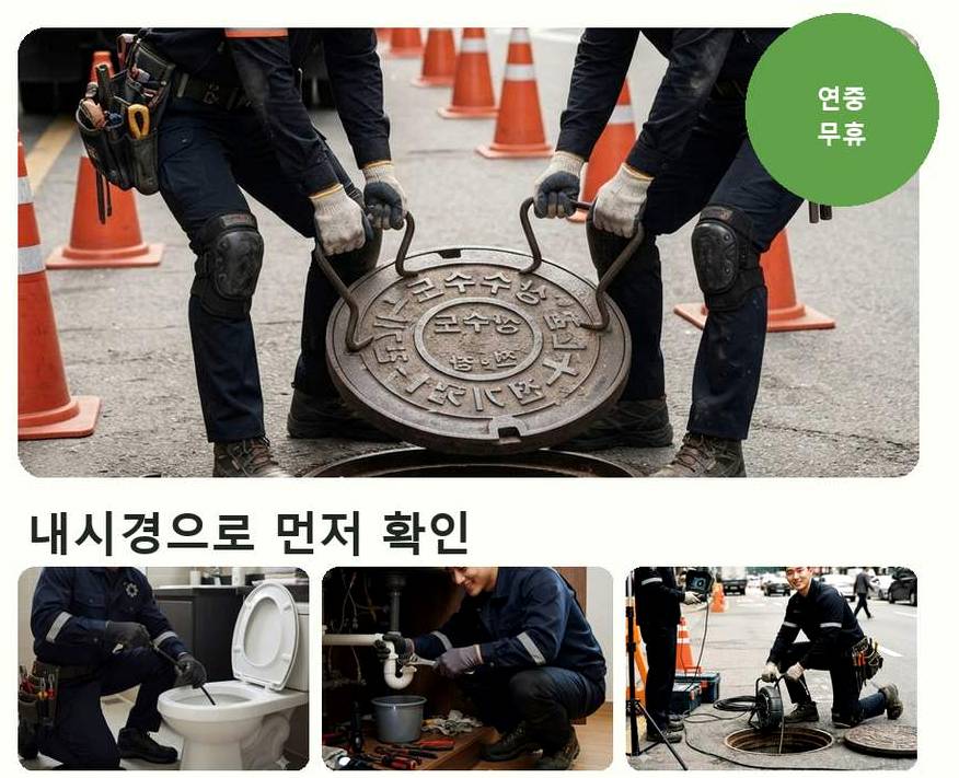 양주시 광적면가납리 싱크대막힘 24시 출동 현장 작업 사진 - 배관해결사