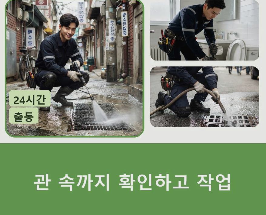 서울 구로구 구로동 고압세척 업체 현장 작업 사진 - 배관해결사