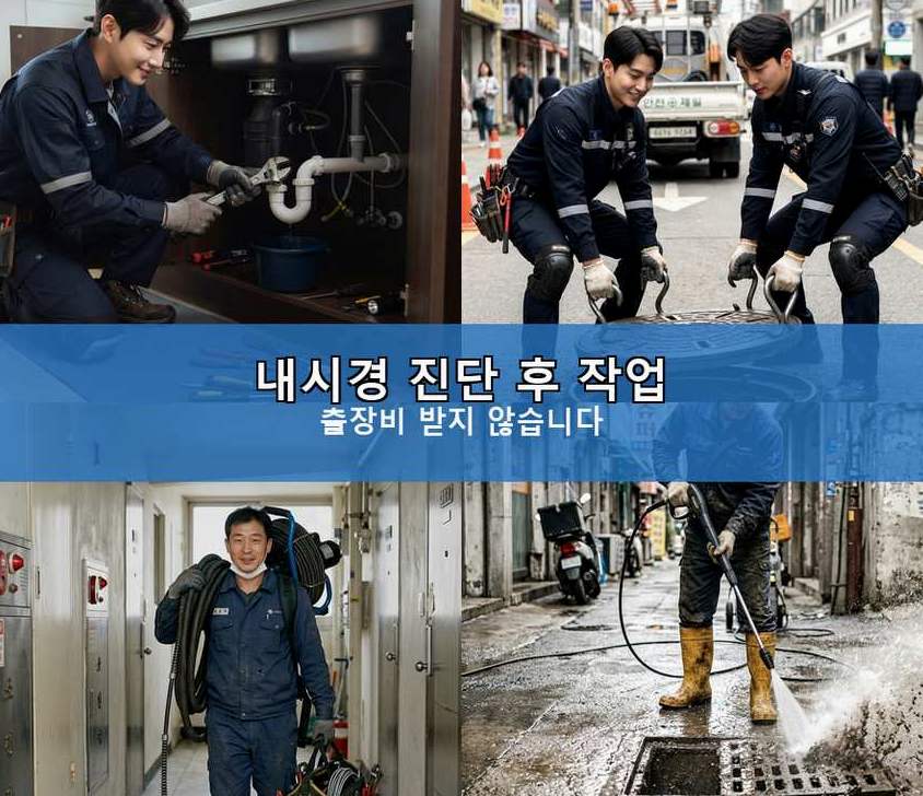 서울 구로구 구로동 배수구막힘 긴급출동 현장 작업 사진 - 배관해결사
