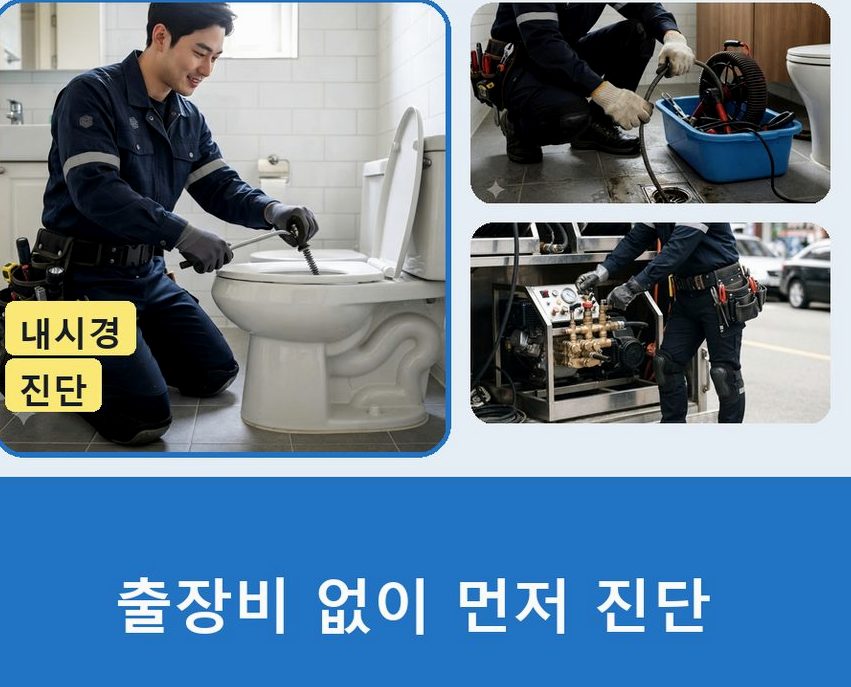서울 구로구 구로동 오수관막힘 고압세척·관통 작업 모습