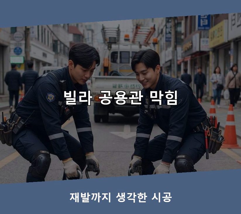 연천군 구미리 하수구막힘 고압세척·관통 작업 모습