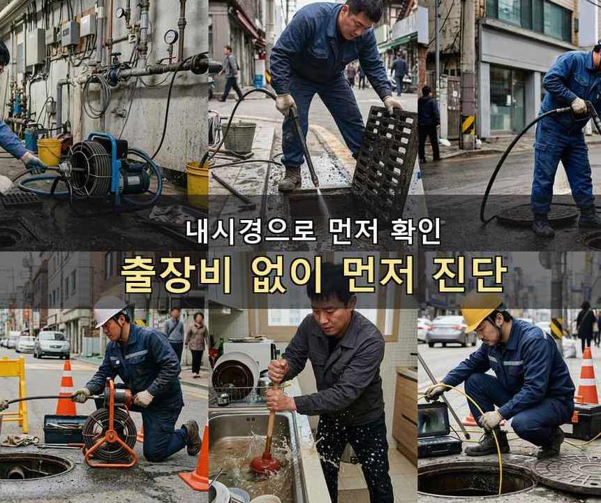 수원시권선구 구운동 고압세척 빠른 해결 현장 작업 사진 - 배관해결사