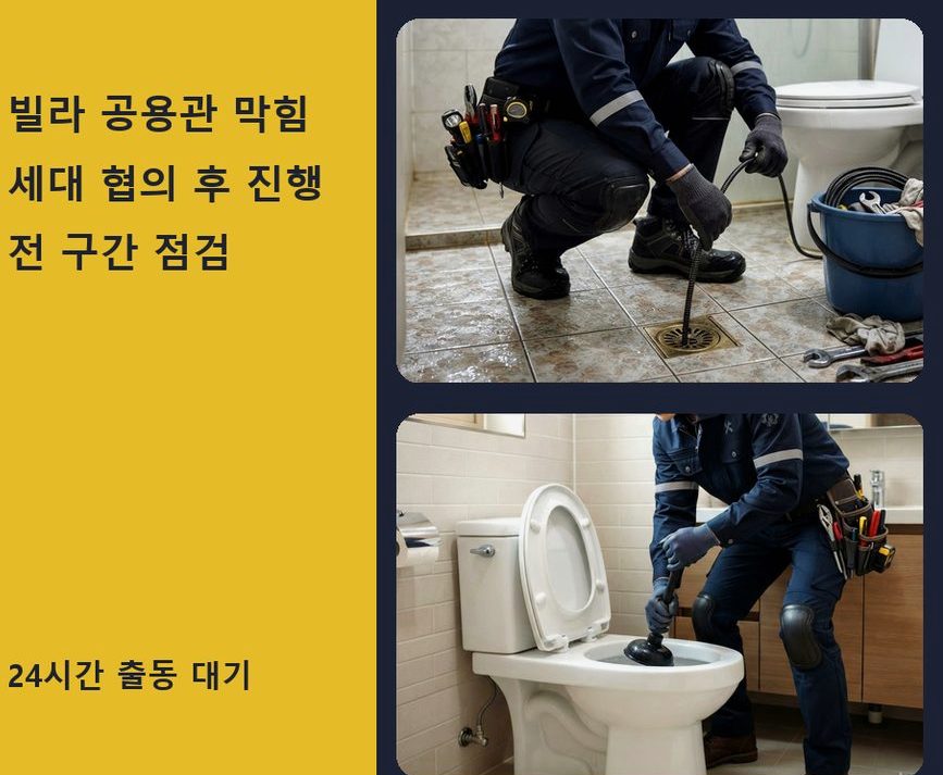 수원시권선구 구운동 배수구막힘 비용 현장 작업 사진 - 배관해결사