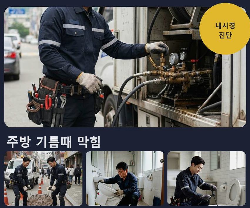 수원시권선구 구운동 하수구 역류 빠른 해결 현장 작업 사진 - 배관해결사