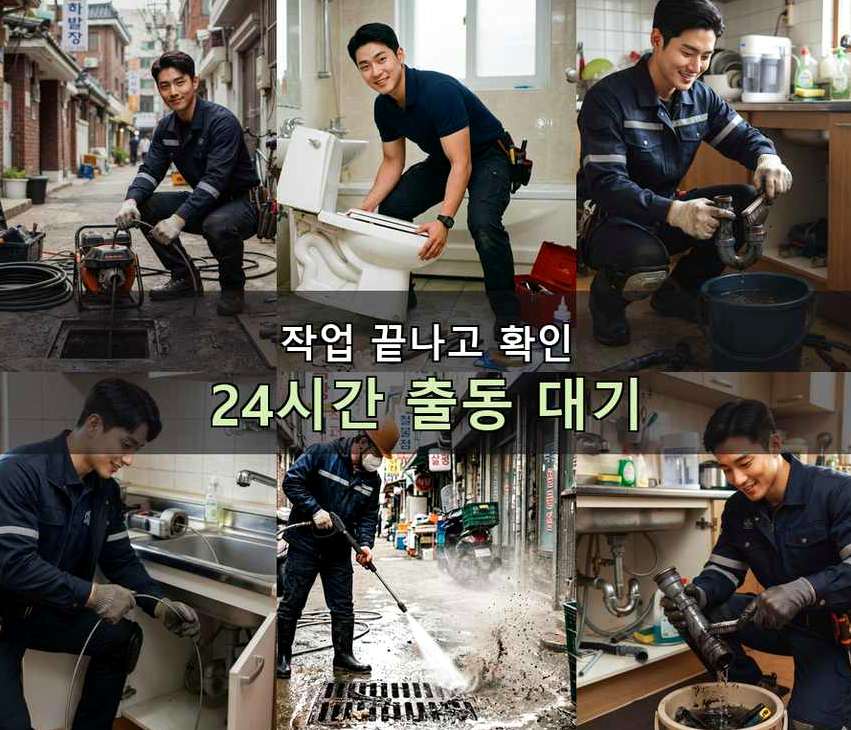 안성시 구장리 고압세척 24시 출동 현장 작업 사진 - 배관해결사