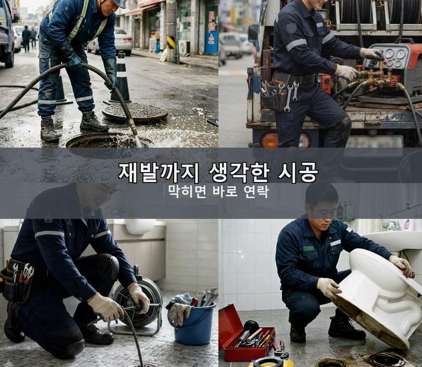 연천군 군남면남계리 베란다 배수구막힘 가격 안내 현장 작업 사진 - 배관해결사