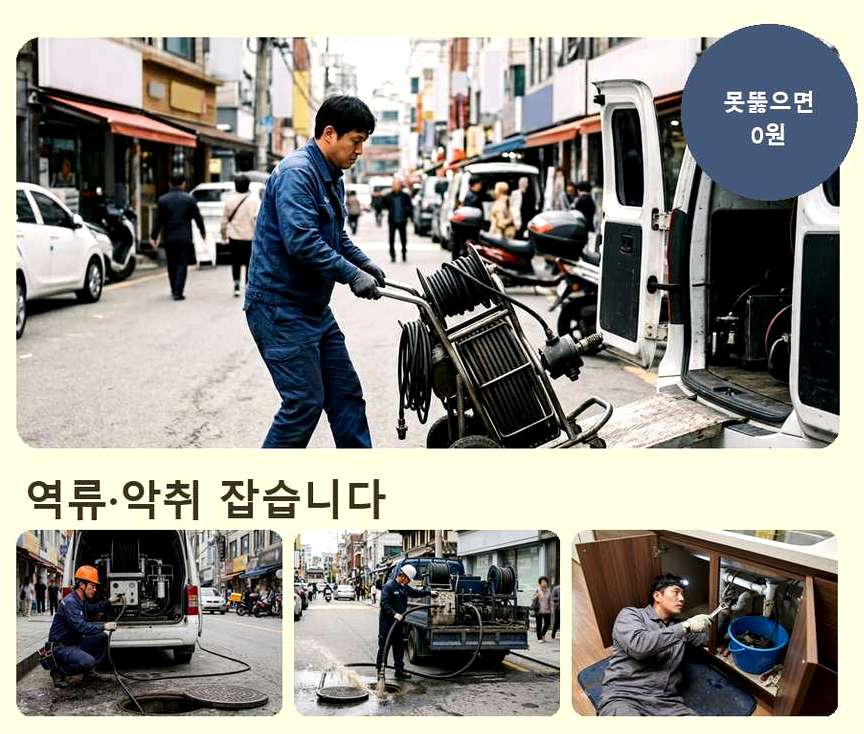 서울 구로구 궁동 고압세척 24시 출동 현장 작업 사진 - 배관해결사