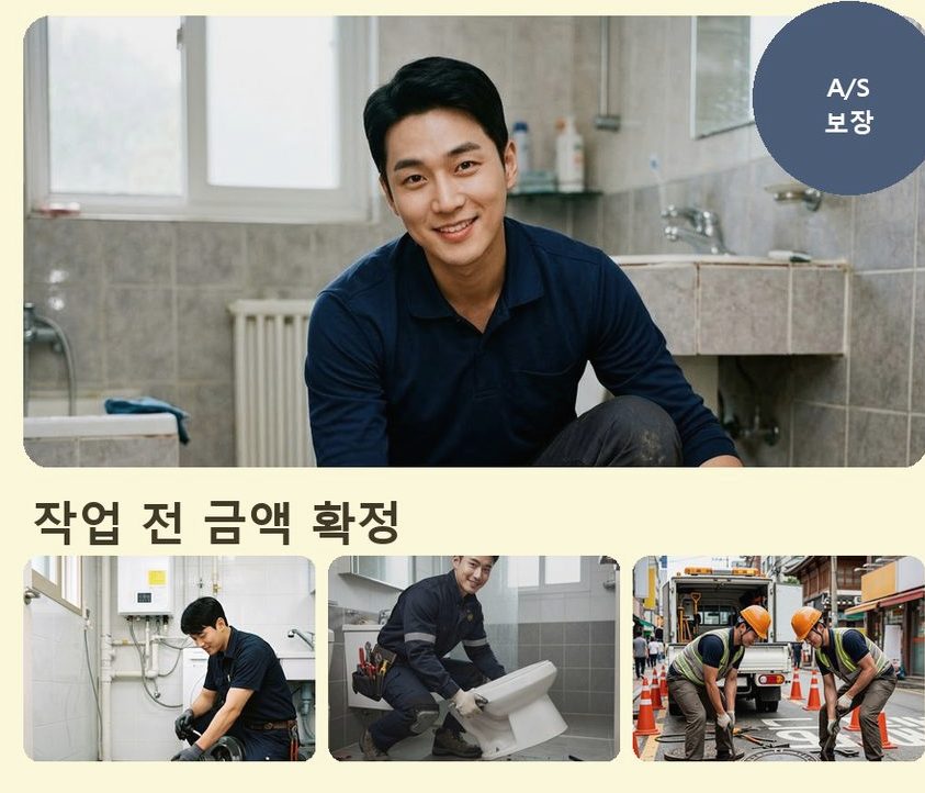 안성시 금산동 변기막힘 당일 처리 현장 작업 사진 - 배관해결사