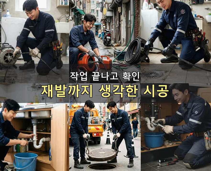 안성시 금산동 하수구막힘 24시 출동 현장 작업 사진 - 배관해결사