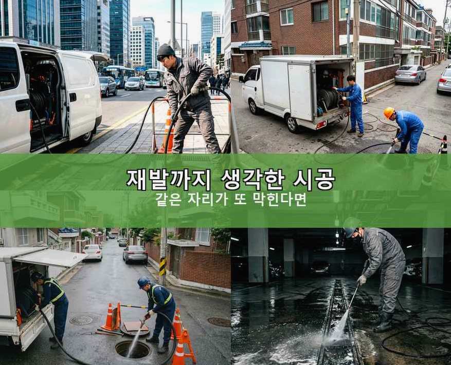 성남시수정구 금토동 화장실 하수구막힘 전문 업체 현장 작업 사진 - 배관해결사