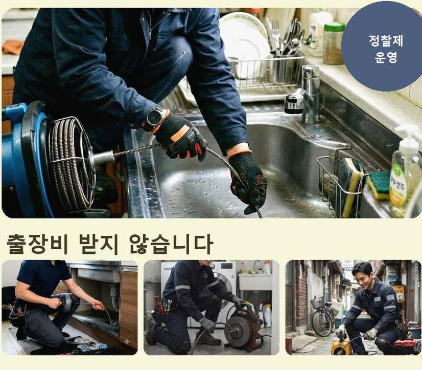 서울 관악구 낙성대동 하수구 역류 출장비 무료 현장 작업 사진 - 배관해결사