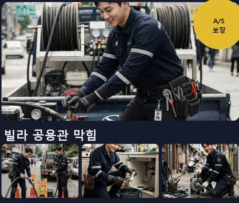 서울 관악구 난곡동 고압세척 빠른 해결 현장 작업 사진 - 배관해결사
