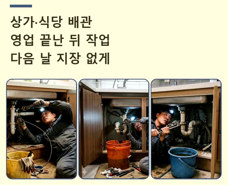 서울 관악구 난향동 하수구막힘 고압세척·관통 작업 모습