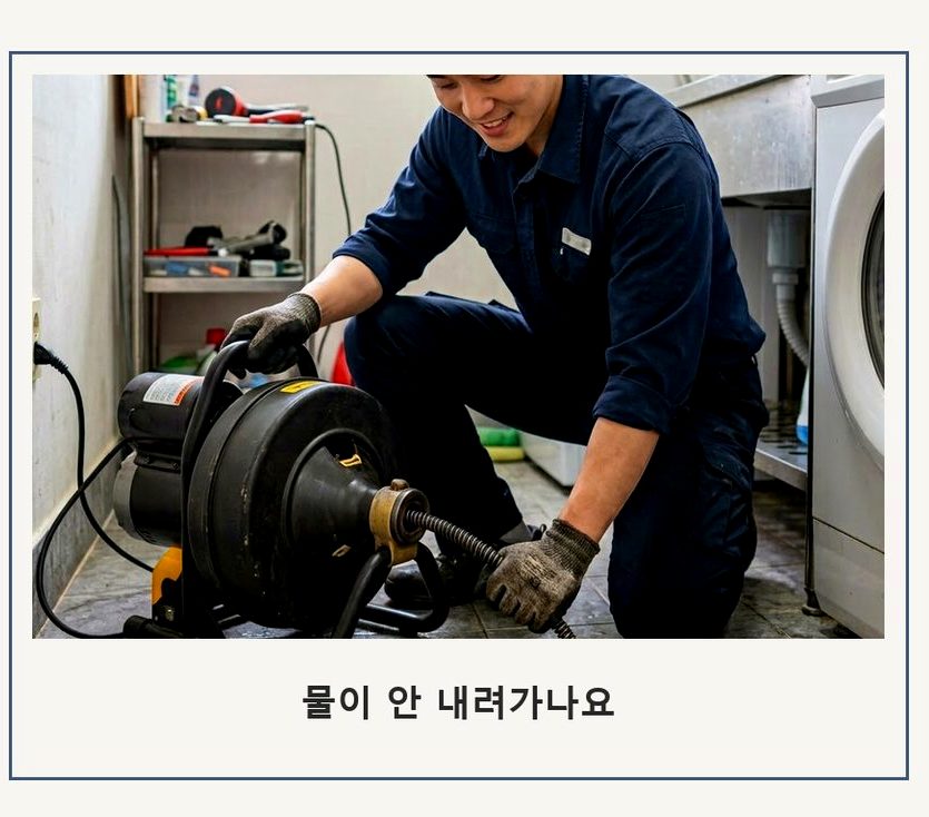 서울 관악구 난향동 정화조막힘 원인 진단 현장 작업 사진 - 배관해결사