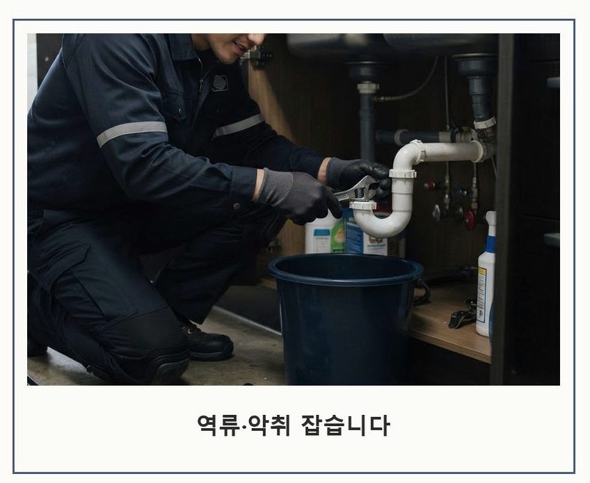 서울 관악구 난향동 하수구 냄새 긴급출동 현장 작업 사진 - 배관해결사