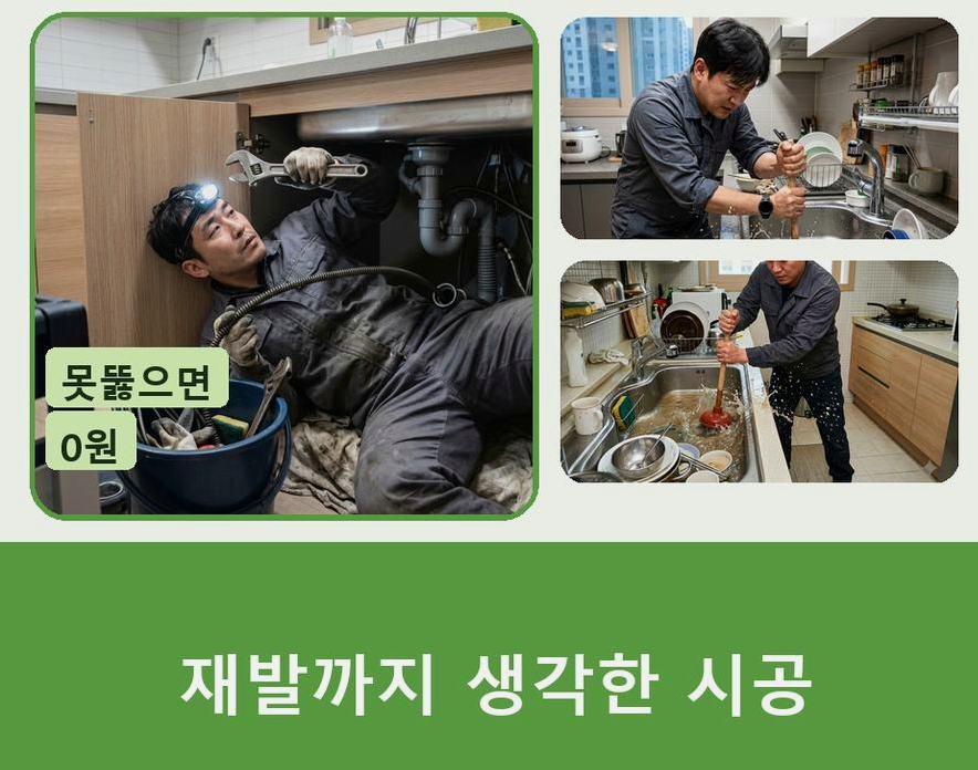 서울 관악구 남현동 배수구막힘 당일 처리 현장 작업 사진 - 배관해결사
