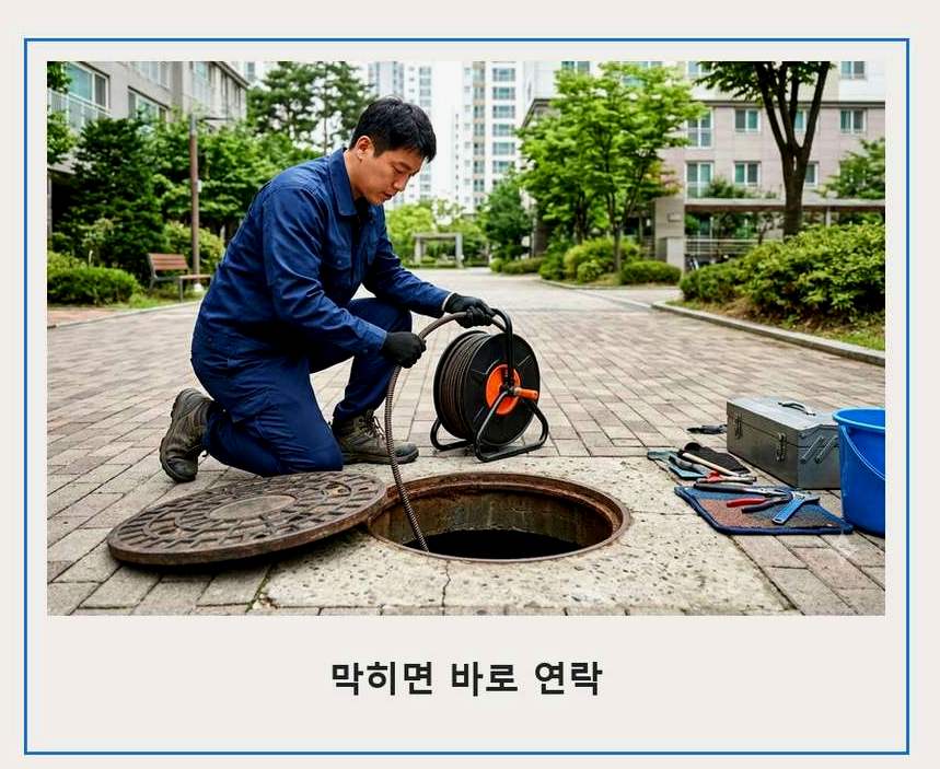 서울 강서구 내발산동 욕실 배수구막힘 업체 현장 작업 사진 - 배관해결사