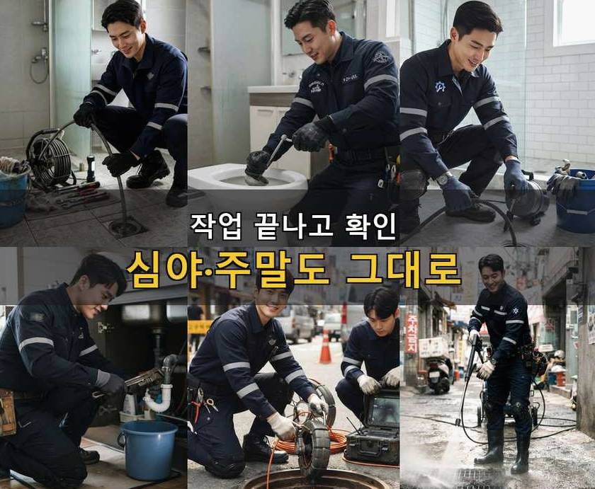 서울 강서구 내발산동 화장실 하수구막힘 전문 업체 현장 작업 사진 - 배관해결사